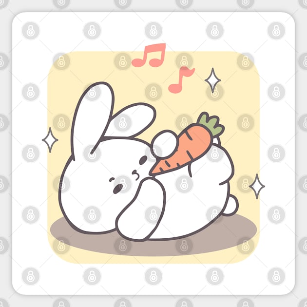 Hop into Happiness of Yoga in the Hoppy Bunny Pose! Sticker by LoppiTokki